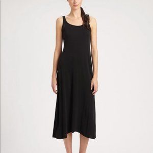 *final markdown* Eileen Fisher Black Cotton Jersey Knit A-Line Tank Dress